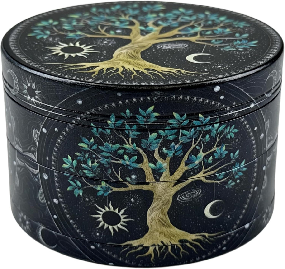 3 Inches 4 Pieces Premium Herb Grinder - Aluminium Large Spice Grinder with Pollen Catcher, Comes with Pollen Scraper