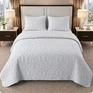 VCNY Home Shore Beach 3-Piece Bedding Set, King, Gray