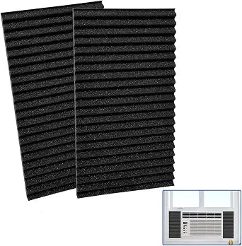 YoleShy Window Air Conditioner Side Panels Foam Panels for Window Air Conditioner, AC Units Window Kit 17 X 9 X 1 inch, Pack of 2, Black