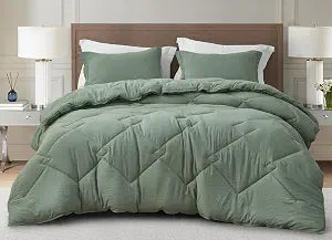 Chezmoi Collection Logan 2-Piece Twin XL Comforter Set, Sage Green