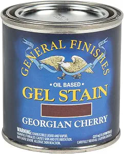 General Finishes Oil Base Gel Stain, 1/2 Pint, Georgian Cherry