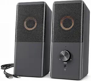 ROSON Computer Speakers for Desktop PC with Volume Control & Headphone Jack