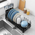 XYZLVSI Small Sink Dish Drying Rack, Compact Dish Drainer with Drainboard