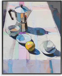 Morning Espresso Still Life Kitchen, 16 x 20 Inch Framed Gicle Print