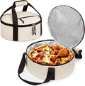 Trunab Round Insulated Casserole Carrier, Pie Carriers for Transport