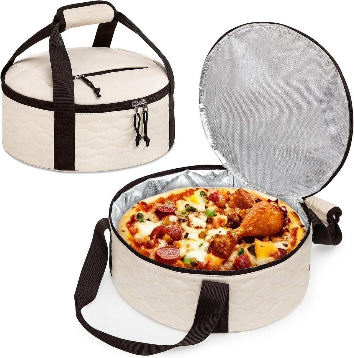 Trunab Round Insulated Casserole Carrier, Pie Carriers for Transport
