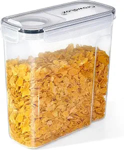Cereal Storage Containers 4L Food Grade and BPA Free Sets with Lids Kitchen Storage & Organisation Food Containers Large Kitchen Organiser for Cornflakes (Single Unit)