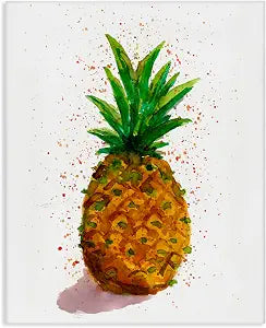 Speckled Pineapple Tropical, 24 x 30 Inch Canvas Wall Art