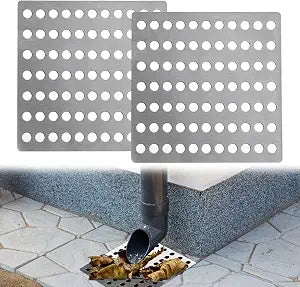 Stainless Steel Drain Cover, 5.9 x 5.9 Inch, Waterproof Mesh Design, 2-Pack