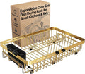 MAJALiS Gold Expandable Dish Drying Rack Over The Sink with Anti Slip Grip