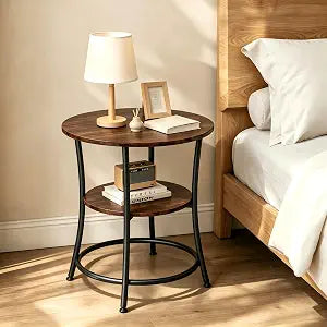 OLIXIS Round End Table, Side Table for Living Room