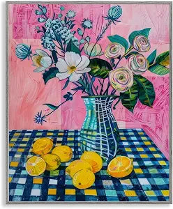 Floral Fruit Still Life Bouquet, 16 x 20 Inch Framed Gicle Print
