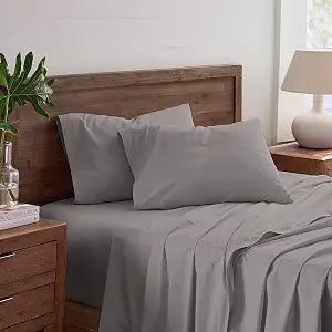 Twin 3-Piece Bed Sheet Set ��� Soft, Lightweight, Wrinkle-Resistant Fabric ��� Durable, Breathable, Easy Care Sheets with Deep Pockets ��� Charcoal
