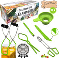 Supa Ant Canning Supplies - USA Assembled & Certified Food Grade Stainless Steel Starter Set Canning Kit for Beginners - Wide Kitchen Funnel, Jar Lifter and Wrench, Bubble Popper/Measurer, Lid Lifter