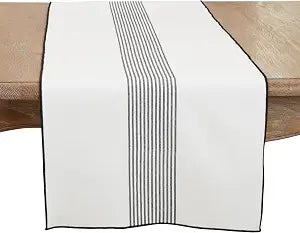 Refined Striped Elegance Table Runner