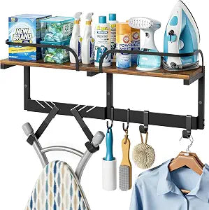 VINAEMO Ironing Board Hanger Wall Mount, Large Laundry Room Organizer Shelf