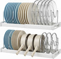 Pots and Pans Organizer for Cabinet with 9 Adjustable Dividers