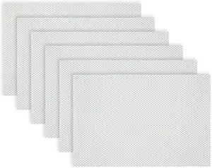 Dainty Home Washable Placemats Set of 6  12x18 Inch, Heat-Resistant, Non-Slip, Modern Table Mats for Dining, Kitchen, Family Meals  Easy to Clean, Durable