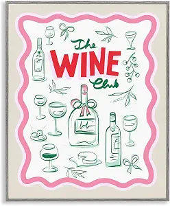 Wine Club Minimal Glam, 16 x 20 Inch Framed Gicle Print