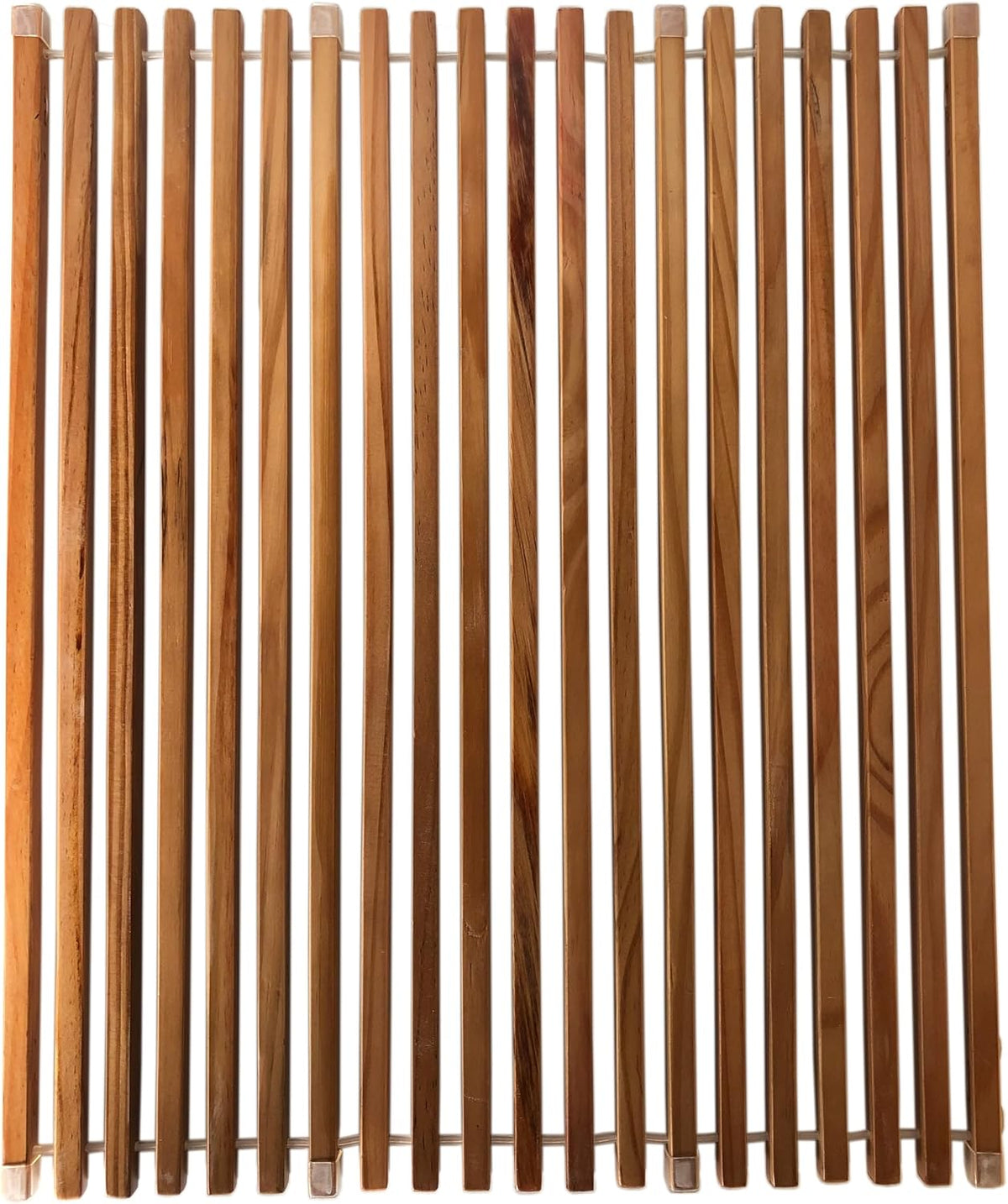 Roll Up Wooden Drying Rack Over The Sink Kitchen, Cover Sink Dry Dishes Bowl Spoon Quickly, Aesthetics and Finishes Coating, Neat Design Stain-Resistant Easy to Dry (Natural Wood color)