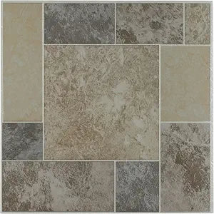 Nexus Self Adhesive 12-Inch Vinyl Floor Tiles, 20 Tiles - 12" x 12", Ancient Beige Mosaic Pattern - Peel & Stick, DIY Flooring for Kitchen, Dining Room, Bedrooms & Bathrooms by Achim Home Decor