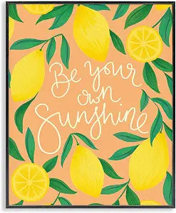 Sunshine Lemon Fruit Affirmation, 16 x 20 Inch Framed Gicle Print