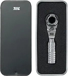 711L Mini Ratchet Wrench TG - One of the World's Smallest 1/4" EDC Ratchet Wrench For Tight Spaces - Stainless Steel - For Double-ended Bits
