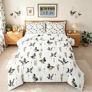 Erosebridal Duck Hunting Comforter Set Full Wild Mallard Duck Bedding Set