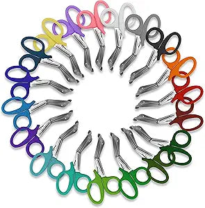 SURGICAL ONLINE 20 Pack EMT Trauma Shears - Multi-Color, Stainless Steel Medical Scissors for EMS, Nurses, Police & Firefighters - Durable & Sharp