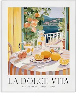 Classic Italian Table Setting, 16 x 20 Inch Canvas Wall Art
