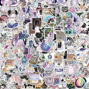 300 Witchy Stickers - Boho Witch Aesthetic, Potion Bottle, Apothecary, Magic Stickers for Water Bottle, Laptop, Scrapbooking - Perfect Gifts for Girls, Kids, Teens