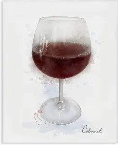Stupell Industries Modern Cabernet in Glass, 16 x 20 Inch Canvas Wall Art