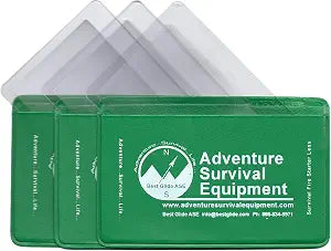 Best Glide ASE Credit Card Size Fresnel Lens Fire Starter and Magnifier Lenses (3 Pack - Green)