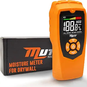Mutt Tools Moisture Meter for Drywall Walls Pinless Wood Detector