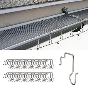 NACETURE Stainless Steel Gutter Clips for 5" K-Style Gutters, 50 Pack