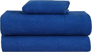 RUVANTI Ultra Soft Fleece Sheets, 3 PCS, Twin Sheets Set, Navy Sapphire
