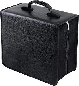 Siveit CD/DVD Case Binder - 400 Capacity Disc Storage Holder, Black PU Binder