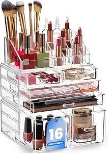 Masirs Clear Cosmetic Storage Organizer, Classy Design, Versatile, Simplifies Your Life