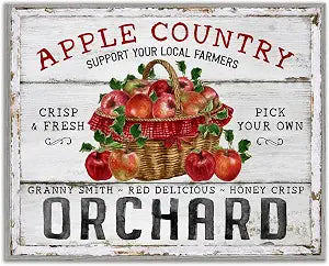 Rustic Apple Orchard Holiday, 11 x 14 Inch Framed Gicle Print