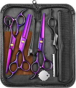 Wenshall Hair Cutting Scissors Professional 6.89 inch Barber Scissors Multifunctional Salon Thinning Scissors Straight Shears Tools for Mother Father Friends' Christmas Gift