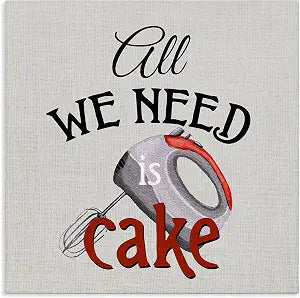 Stupell Industries Kitchen Cake Phrase Humor, 24 x 24 Inch Canvas Wall Art