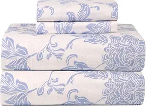 Celeste Home Ultra Soft Flannel Sheet Set with Pillowcase, King, Corsage
