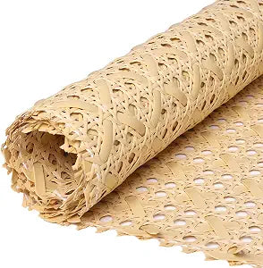 Storystore Rattan Webbing Roll, 16.5" Wx40 L Woven Open Rattan Mesh PE Cane Webbing for DIY Home Decor Projects, Synthetic Rattan for Furniture, Chair, Cabinet, Ceiling, Bed, Door