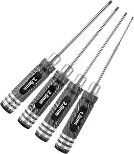 RC Hex ScrewDriver Set - 4pcs 1.5mm 2.0mm 2.5mm 3.0mm RC Tool Kit