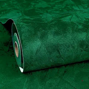 ReWallpaper Green Velvet Wallpaper Peel and Stick 17.5in x 23ft Emerald Green Wallpaper Self Adhesive Removable Textured Wall Paper for Bedroom Living Room Cabinets Accent Wall Apartment Room Decor