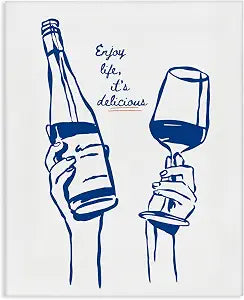Stupell Industries Wine Citrus Cheers Kitchen, 16 x 20 Inch Canvas Wall Art