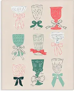 Holiday Cocktail Chalice Goblet, 16 x 20 Inch Canvas Wall Art