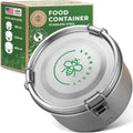 Everusely Stainless Steel Food Container, Leakproof Metal Lunch Tin, 24 oz