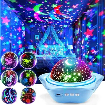 Night Light for Kids Sensory Toys, 6 Films Star Projector Light for Bedroom