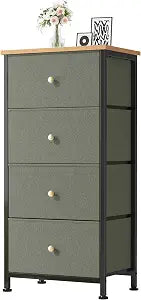 DUMOS Night Stand with Drawers, Bedside Table for Bedroom